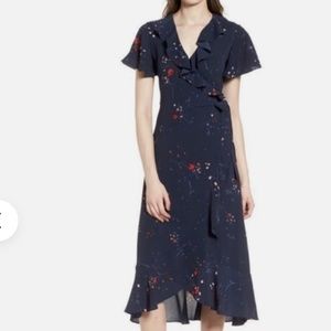 Chelsea 28 - Flounce Floral Print Chiffon Wrap Dress